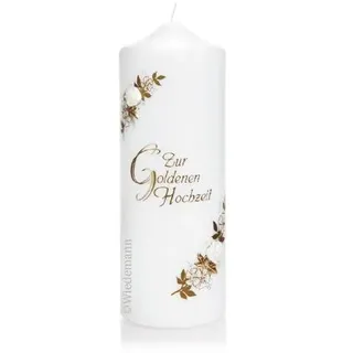Wiedemann Kerzen Hochzeitskerze verziert 220 x 80 mm, mit individueller Namensverzierung