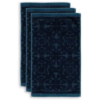 Pip Studio Tile Handtuchset 3-tlg. dunkelblau