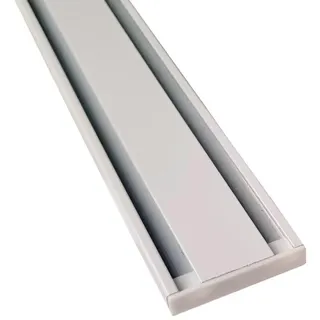 BestLivings Gardinenschiene Aluminium 2-läufig Ø 7 mm 90 cm Weiß