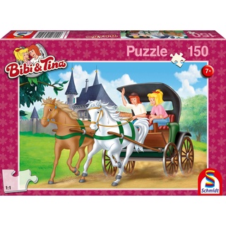 Schmidt Spiele 56051 Bibi und Tina, Kutschfahrt, 150 Teile Kinderpuzzle