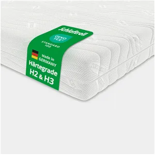 Gelschaummatratze 90x200,140x200 HybridFlex 7-Zonen Duo, Schlaftroll, 22 cm hoch, Wendematratze mit Härtegrad H2 & H3, 7-Zonen Schnitt 90 cm x 200 cm x 22 cm