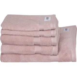 Handtuch Set SCHÖNER WOHNEN-KOLLEKTION "Cuddly" Handtücher (Packung) Gr. (5 St.), rosa Handtuch-Sets schnell trocknende Airtouch-Qualität