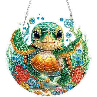 CEOVR Diamant Painting Bilder Erwachsene Kits,5D Diamond Painting Ornament Kits 12.7x19.3cm,DIY Diamant Malerei Ornament für Wand Dekoration (Grün-anhänger)