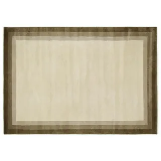 Mein Teppichmarkt Teppichträume werden wahr! Eagle Wing handgeknüpfter Wollteppich Naturfaser Hochflor,Langflor, in Hellbeige Braun Dunkelbraun Größe: 140x200 cm Diele, Esszimmer, Flur, Kinderzim