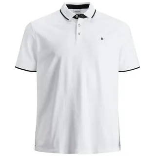 JACK & JONES Paulos Kurzarm-poloshirt White / Detail Ps 5XL