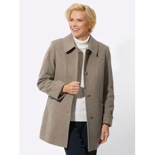 Wolljacke CLASSIC, Damen, Gr. 54, grau (taupe, meliert), 60% Wolle, 30% Polyester, 10% Kaschmir, unifarben, Jacken
