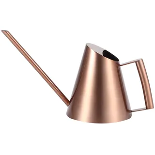 Gießkanne Kupfer 400ml, Edelstahl Gießkanne für Zimmerpflanzen mit Langem Auslauf, Präzisions Giesskanne Zimmerpflanzen für Innenbereich und Balkon, Modernes Design