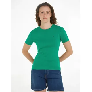 Tommy Hilfiger T-Shirt NEW SLIM CODY C-NK SS mit Logostickerei grün M (38)