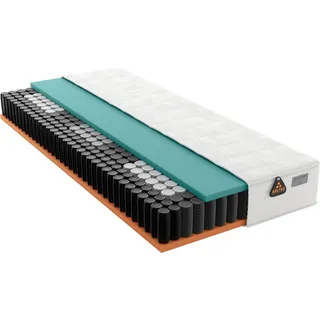 Taschenfederkernmatratze GELTEX Quantum Pure Plus 220TFK, Matratze 90x200, 140x200 cm und mehr, Schlaraffia, 22 cm hoch, beids. GELTEX®Next-Auflage, ergonomisch, langlebige Qual. (RG 43) weiß 100 cm x 200 cm x 22 cm