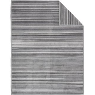 IBENA Wohndecke MALANG (BL 150x200 cm) BL 150x200 cm grau Decke Kuscheldecke Sofadecke Couchdecke Plate - grau