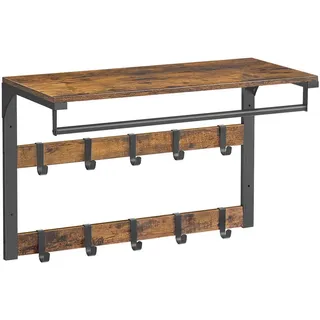 Möbel Kraft Wandgarderobe Vintage 65 x 42 x 30 cm Braun
