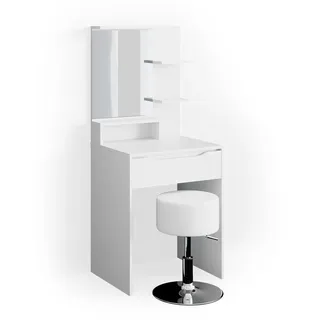Vicco Schminktisch Ruben Weiß, 60 cm mit Hocker