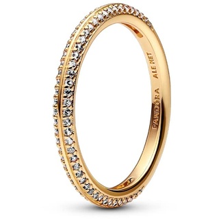 PANDORA Damen-Ring Goldfarben Pavé 169679C01-60 Ringgröße 60/19,1