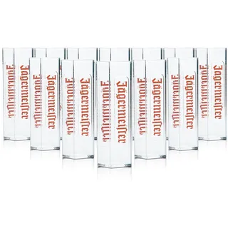 12x Jägermeister Shot Glas Tooter 2cl Kunststoff Kurze Stamper Gläser Gastro - Transparent