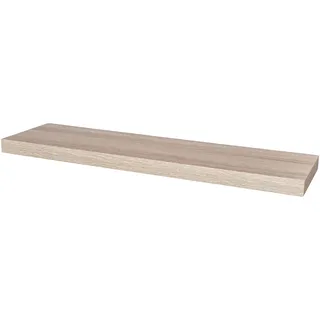 levandeo Wandboard Bobby Sonoma Eiche - sägerau Dekor 80cm - Deutsche Herstellung Schablone und Schrauben - Wandregal Wandbord