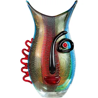 GILDE GLAS art Vase - Glasvase - Statue - Deko Wohnzimmer modern - H 32 cm 1_Mehrfarbig