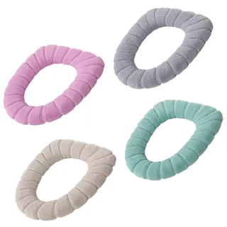 Toilettensitzbezug Waschbar Toilettensitzabdeckung Pads WC Sitzbezüge WC Sitzkissen WC-Sitze WC Sitz Pad Toilet Seat Cover Plüsch Toilettensitzbezüge für Badezimmer,Weich und Warm,Waschbar,4 Stück