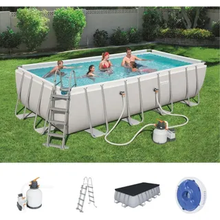 BESTWAY Power Steel Frame Pool Set 549 x 274 x 122 cm inkl. Sandfilteranlage 56466
