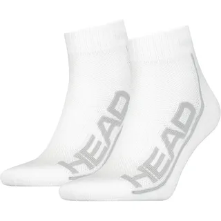 Head Tennis 2er Pack Stripe Quarter Socken Schwarz/Weiß 43-46