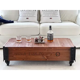 Couchtisch Wohnzimmertisch Sofatisch Holz massiv vintage shabby loft retro M