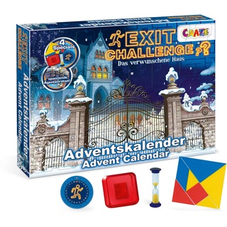 EXIT Challenge Adventskalender Kinder - Escape Game Spielzeug Adventskalender, Kinderbrettspielkalender Brettspiele Frühlernspielzeug 24 Rätsel | deutsche Sprache