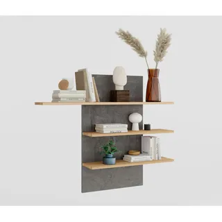 Livetastic Wandpaneel Brunei, Buche, Dunkelgrau, Holzwerkstoff, 120.2x100x23.6 cm, Tapeten & Wandverkleidungen, Wandverkleidung