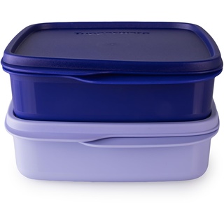 Tupperware Clevere Pause Lunchbox Set (2) 550 ml Blau + 550 ml Flieder (inkl. Hängelöffel)