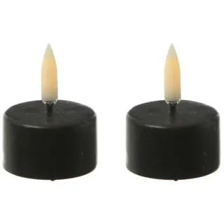 uYuni LED Teelichter Thea Uyuni Timer dimmbar mit Batterie 400 Std. D: 4cm in schwarz | Gr.: onesize