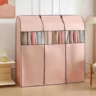 Kleiderständer Überzug,Kleiderständer Abdeckung Outdoor,Schutzhülle für Kleiderständer,Vliesmaterial, feuchtigkeitsbeständig, insektensicher, visuelle Fenstergestaltung,geeignet für Bodenaufhänger(C,1