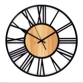 wall-art Industrielle Wanduhr 40 cm schwarz