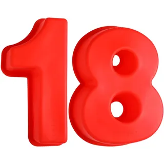 Nummer 18 Kuchenform Silikon Große Nummer 18 Kuchenform Blechformen 18. Backen kuchenformen für Geburtstag Jubiläum Backkuchen Zubehör