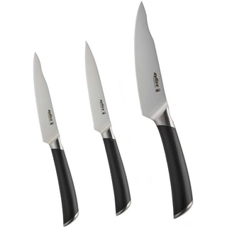 zyliss Messer-Set Comfort Pro (Set, 3-tlg), Deutscher Edelstahl, langlebig, ergonomisch geformt schwarz|silberfarben