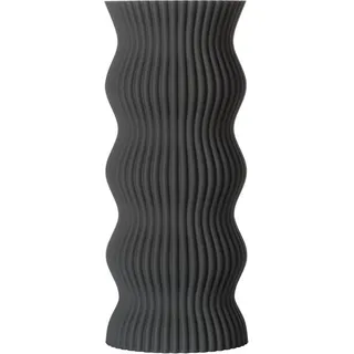 3D Vase Dekovase Anneli L 30cm Nachhaltige Deko Vase Pampasgras Trockenblumen, Bodenvase grau