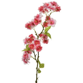 Kunstzweig, Decoris season decorations, Kunstblumen Kirschblüten Zweig 79cm rosa grün|rosa