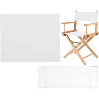 SUNJULY Stuhlhusse aus Stoff, 1 Set aus Stoff für Regiestuhl und Stuhl modernes Design elastisch strapazierfähig strapazierfähig aus Polyethylen Durable Austauschbar Hocker Protector (Weiß)