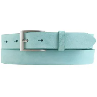 BELTINGER Ledergürtel Herren-Gürtel aus weichem Vollrindleder Vintage-Look 3 cm - Leder-Gürt (1-St) blau|silberfarben 120 cm (Gesamtlänge 135 cm)