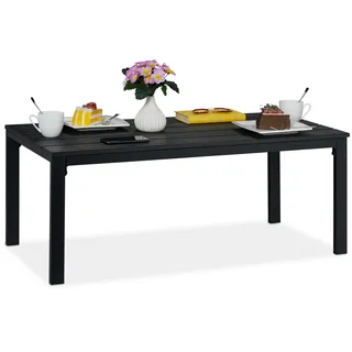Relaxdays Gartentisch 98 x 48 x 39 cm Schwarz