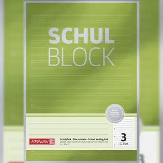 Brunnen Schulblock A4 liniert Lineatur 3, 1 St.