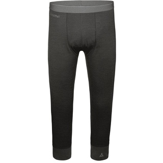 Schöffel Herren Merino Sport Pants short M, temperaturregulierende lange Unterhose, atmungsaktive Thermo Leggings in 3/4 Länge, anthrazit, L