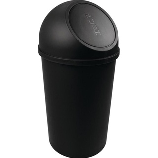 Helit Push-Abfallbehälter aus Kunststoff, Abfalleimer, Schwarz
