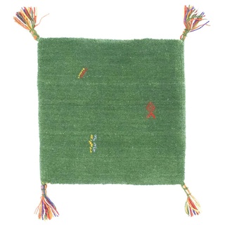 Morgenland Gabbeh Teppich - Indus - Agra - grün - 40 x 40 cm - quadratisch