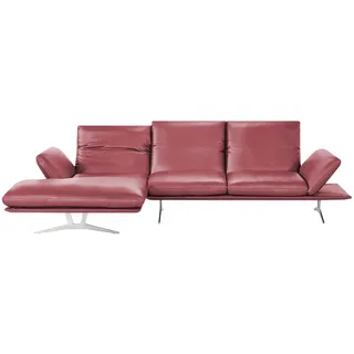 KOINOR Ecksofa Echtleder Francis , rot , Maße (cm): B: 314 H: 93 T: 159.0