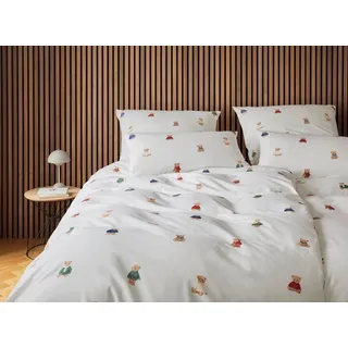 ELEGANTE Teddy Flanell Weiß 135 x 200 cm + 40 x 80 cm