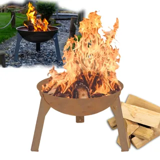 FENNEK Rustic | kleine Feuerschale mit Ø 43 cm | gefertigt aus Stahlblech - rostend | erhält mit der Zeit eine schöne rustikale Rostoptik | Made in Germany