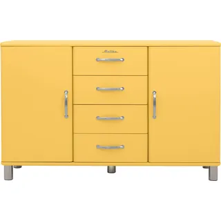 Sideboard TENZO "Malibu" Sideboards Gr. B/H: 146 cm x 92 cm, gelb (sunny yellow) Sideboards mit dem Malibu Logo auf der mittleren Schubladenfront, Breite 146 cm
