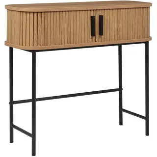 Beliani Bradley Konsolentisch 80 x 30 x 70 cm braun schwarz