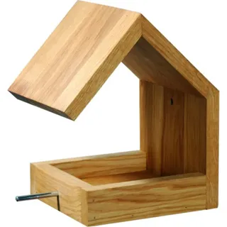 Dobar Design-Vogelhaus Eichenholz mit Satteldach Braun