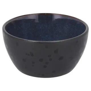 BITZ Schüssel, Schale, Müslischale, Snackschale aus Steingut, 12 cm im Durchmesser, schwarz/dunkelblau