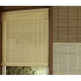 Garduna Rollo - Bambus # kirschbaum 80 x 160cm # Bambusrollo mit Seitenzug - Sichtschutz