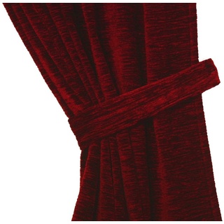 Raffhalter Thermo-Chenille 288g/m2, Wirth, Gardinen, (2-tlg) rot 60 cm x 6 cm